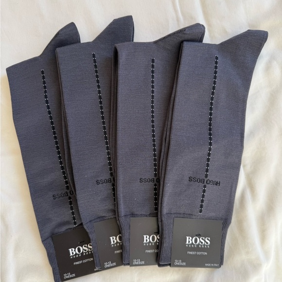 6 Hugo Boss Dark Gray Men's Dress Socks - Picture 4 of 5